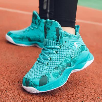 Baskets de sport pour jeunes respirantes tissées en maille pour enfants d'âge moyen et plus âgés, version coréenne, chaussures de basketball d'entraînement pour garçons, c tissé en maille pour étudiants