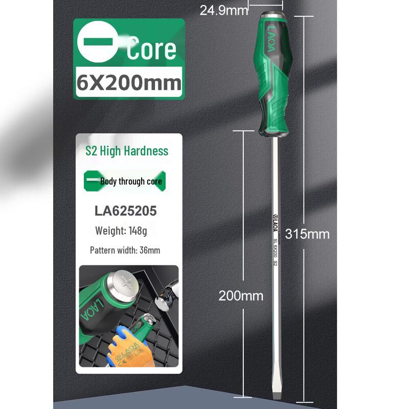 LAOA Hammer-Through Slotted Screwdriver