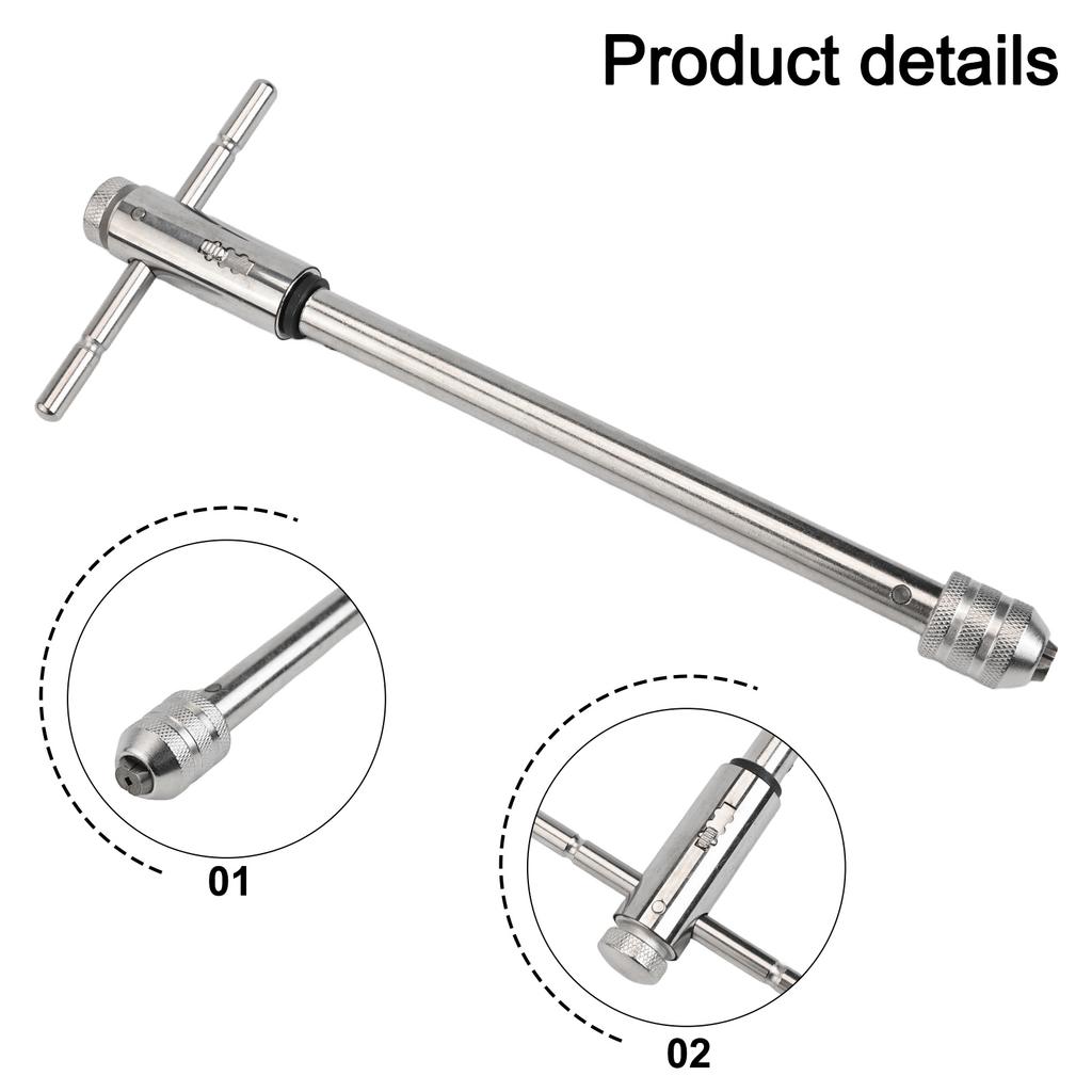 DIY Tapping Tool Screw Taps For M3-M8 Adjustable Tap Wrench Compact Storage Efficient Operation Forged Alloy Steel