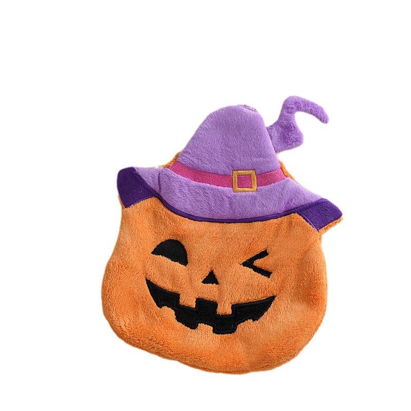 Hangable Halloween Towel: Cute Pumpkin, Ghost & Cat Shape - Coral Fleece & Absorbent