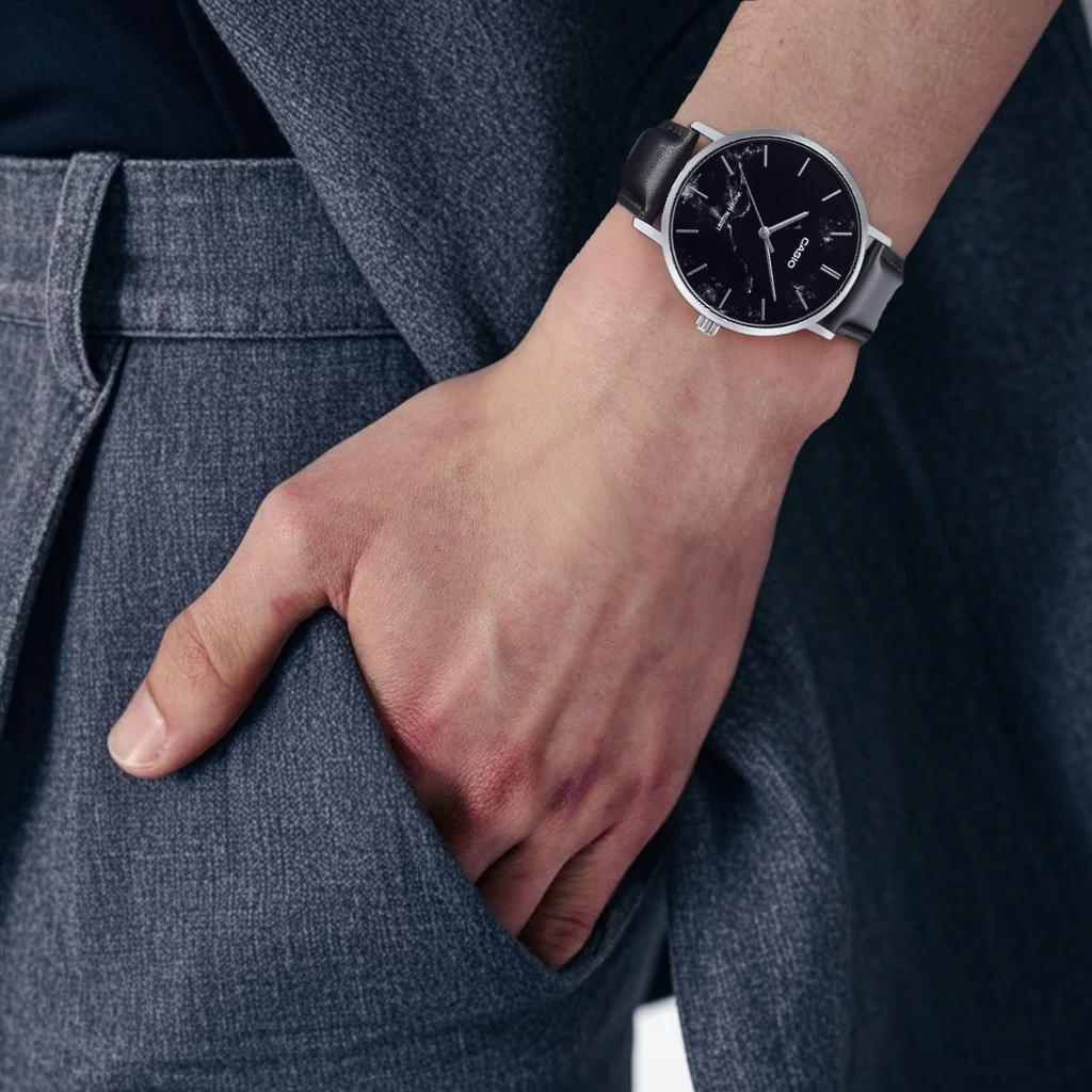 CASIO Water Resistant For Everyday Use Quartz Movement Leather Strap Watch Men's Watches Black Dial MTP-VT01LM-1A