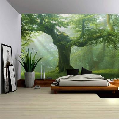 Beautiful Ancient Tree Tapestry, Jungle Landscape, Wall Hanging Cloth, Home Wall Art Decoration, Living Room Background Cloth
