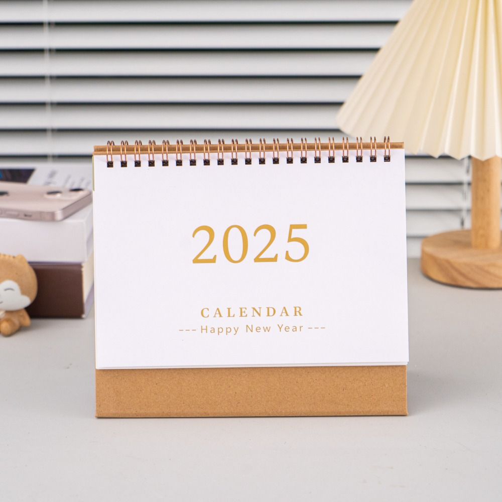 Creative Desktop Calendar 2025 Standing Flip Calendar Simple 2024-2025 Calendar  Gifts