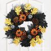 Thanksgiving Mini Pumpkin Pinecone Leaf Wreath Wall Decor Sticker Holiday Home Party Decoration