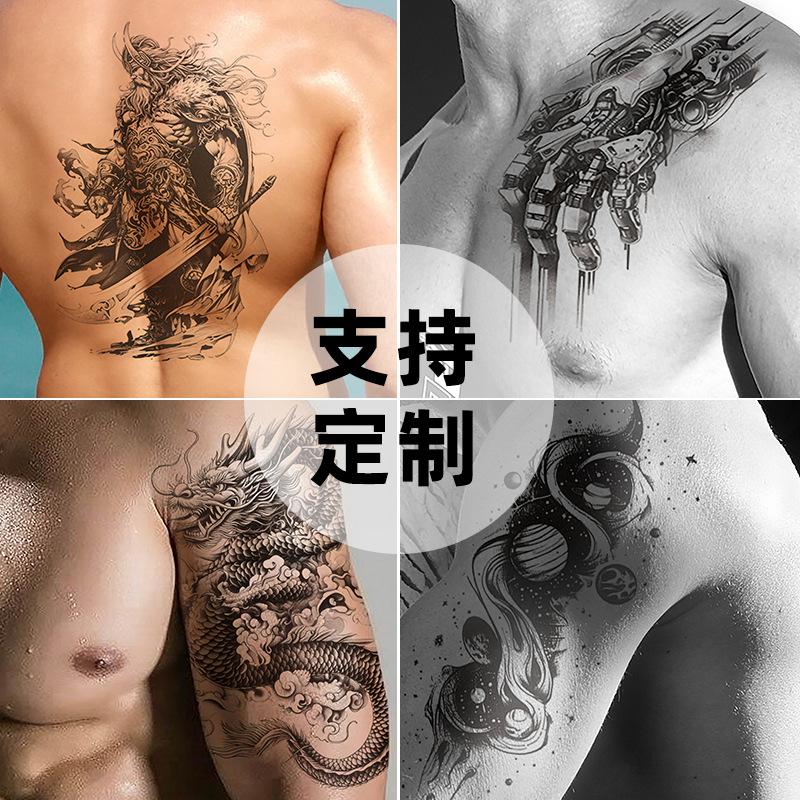 Tattoo Sticker Half Arm Waterproof Long-Lasting Disposable Tattoo Male And Female Flower Arm Tattoo Sticker