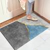 Šedá geometrická abstraktní houbová rohožka Protiskluzová latexová podložka Super absorpční pro vnitřní toaletu Koberček k posteli Podložka na podlahu