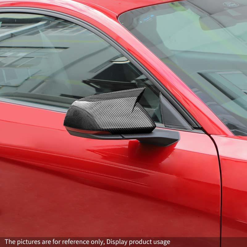 Dekorativ ram för bilens backspegel, skyddskåpa för Ford Mustang 2015 och uppåt med blinkerslampa, biltillbehör för exteriören, ABS-plast