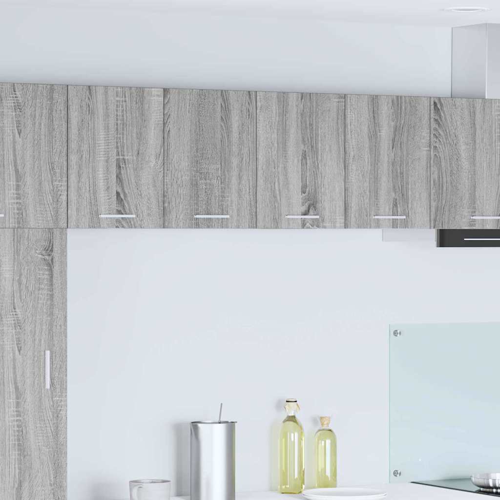 Wall Cabinet Grey Sonoma and White 60 x 31 x 40 cm Engineered Wood