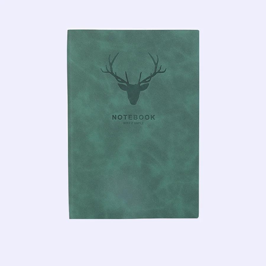 Popular A5 size deer head notebook, business notebook, portable diary, office meeting sketchbook, 200 pages