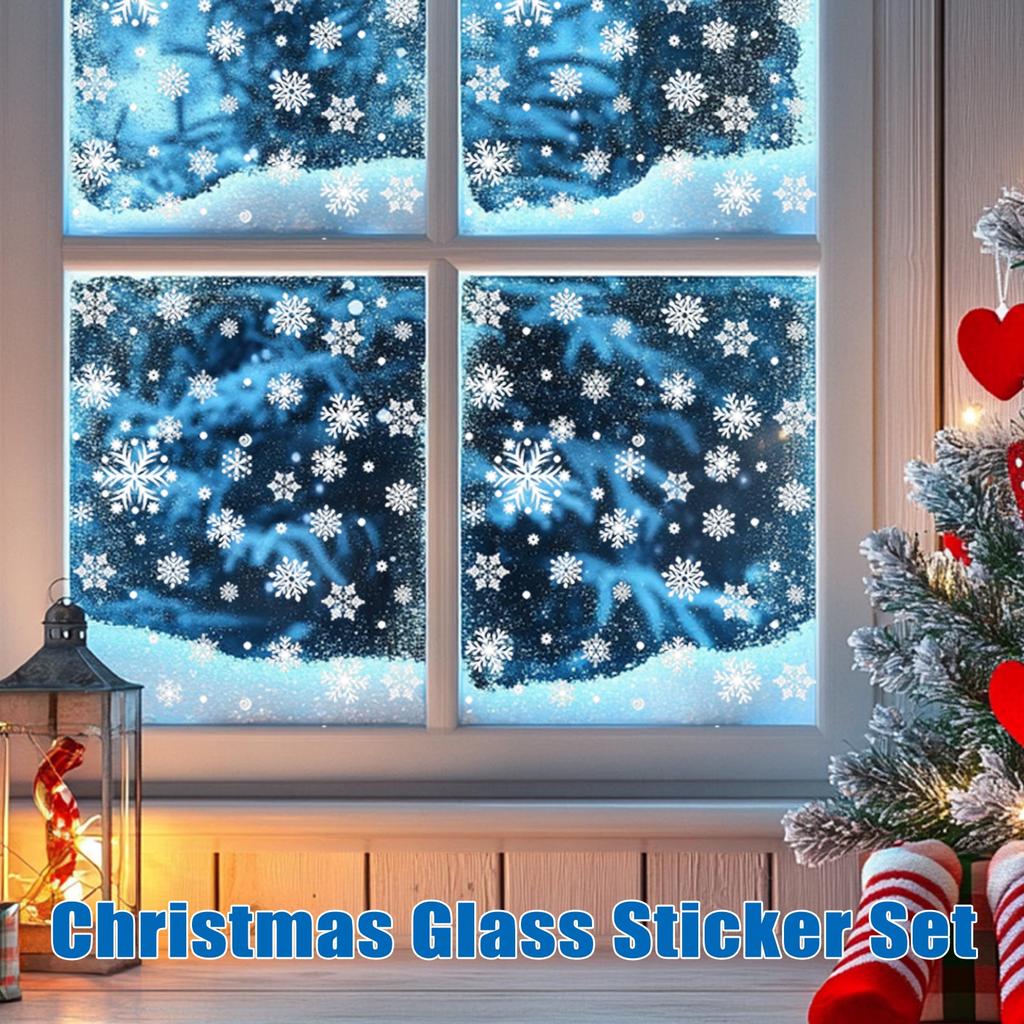 Christmas Window Decal Sticker Set for Glass Decorations