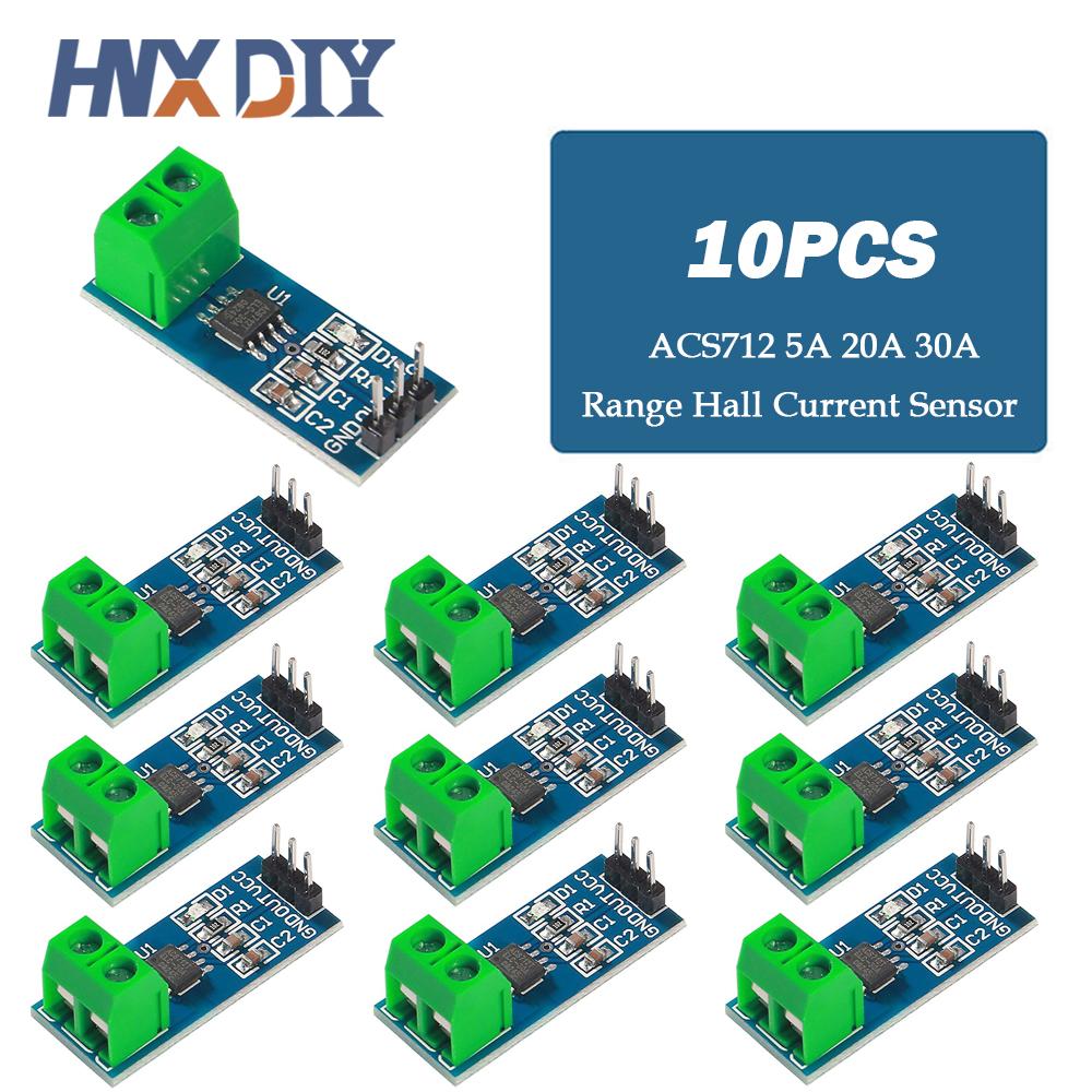 5/10pcs 3pcs ACS712 5A 20A 30A Range Hall Current Sensor Module ACS712-30A ACS712-20A