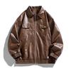 Spring, autumn and winter new PU leather stand-up neck cardigan new locomotive leather jacket casual leather jacket