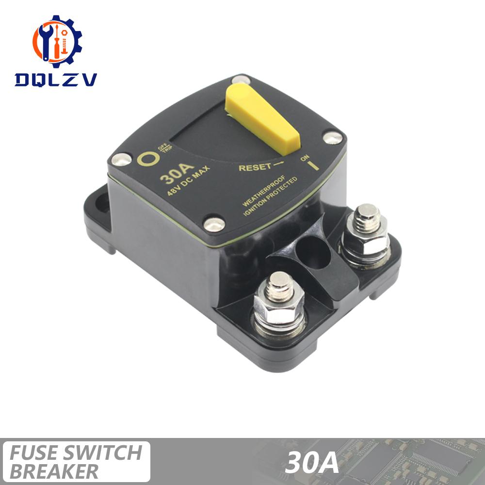 

NEW 50A 60A 80A 100A 150A 200A 250A 300A AMP Circuit Breaker Fuse Reset 12-48V DC Car Audio Amplifier Breaker Waterproof
