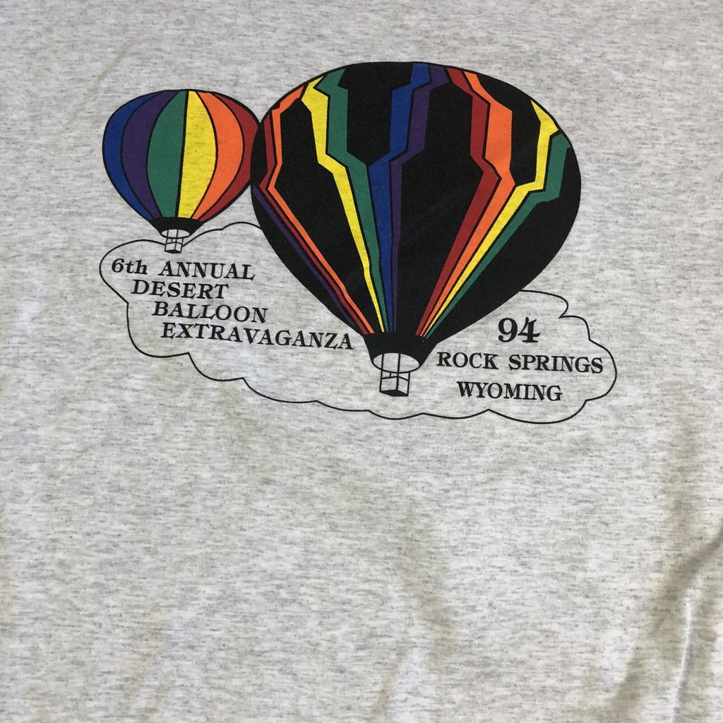 Vintage T Shirt 1994 Rock Springs Wyoming Deaert Ballon Extravaganza Size Large