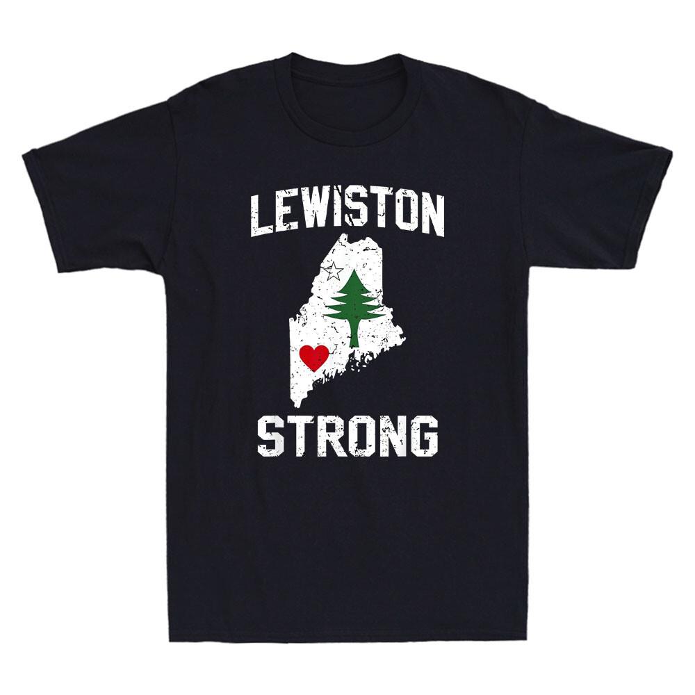 Lewiston Strong T-shirt Pray For Lewiston Tee Maine Strong Vintage Men s T-Shirt S