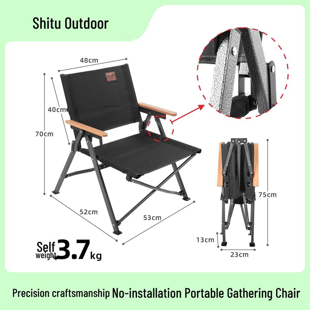 Thickened Portable Folding Outdoor Chair for Camping, Picnic, Beach, and Fishing