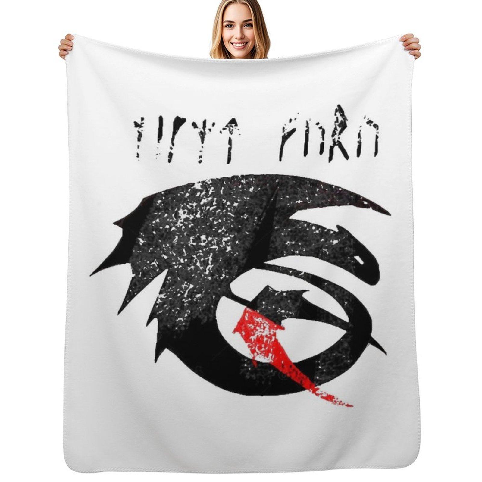 HTTYD Strike Class Symbol Throw Blanket Cozy Throw Blanket for Bed Sofa Chair Size: 75*100cm, Weight: 230 GSM