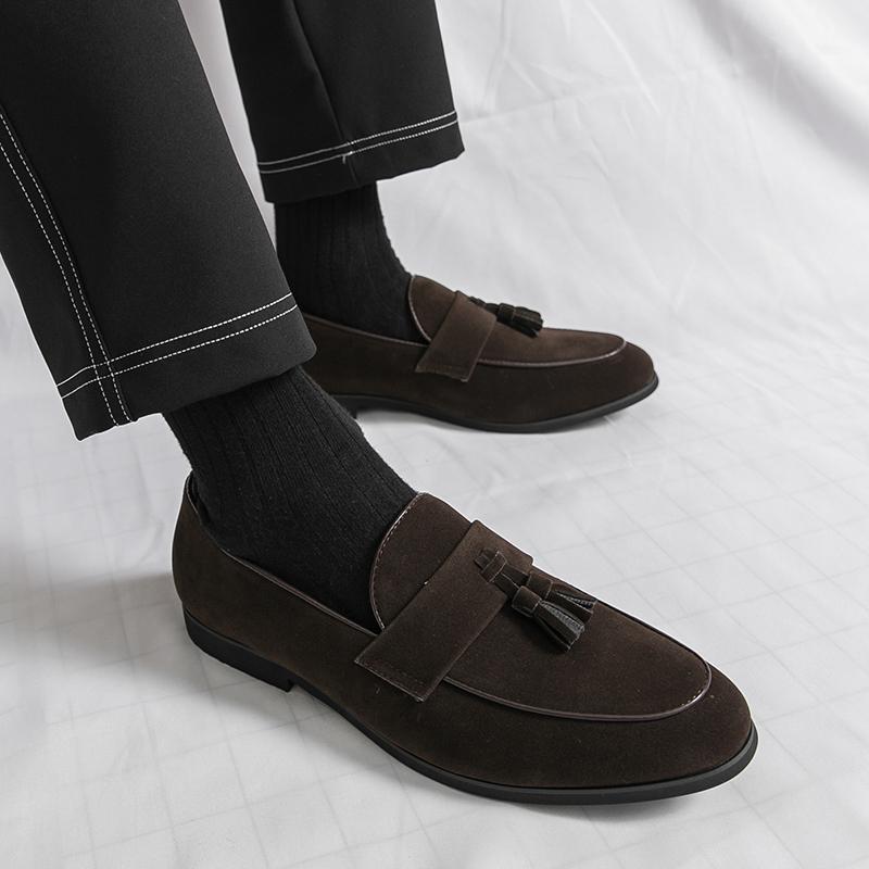 Fashion High Quality Leather Loafers Shoes Men Fashion Tassel Classic Original Man Casual Shoes Comfortable Office Business Party Shoes