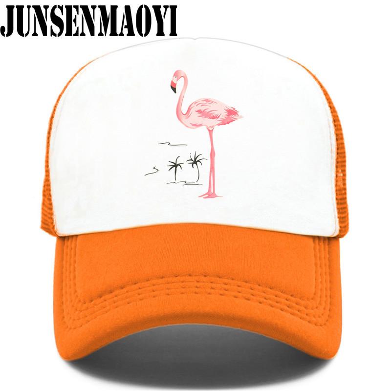 New Flamingo Cap Girls Women Hat Pink Rose Cap Cute Lovely Summer Caps Hat Hip Hop Mesh Baseball Caps Hat for Women Kids Kid