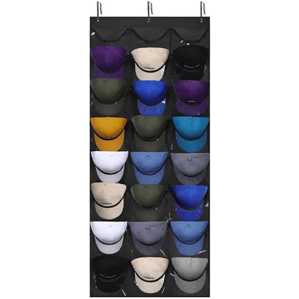 Non-woven Hat Storage Holder Black Hat Display Holder Wall Mount Hat Rack Closet Storage