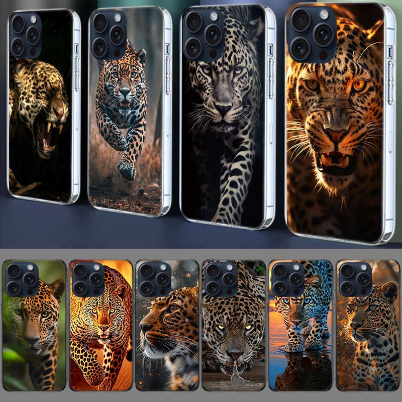 Majestic Leopard Clear Phone Case For Iphone 17 Air 16 Pro Max 15 Pro 14 Plus 17E 16E 11 13 12 Mini Cover Cases Fundas Cell TPU