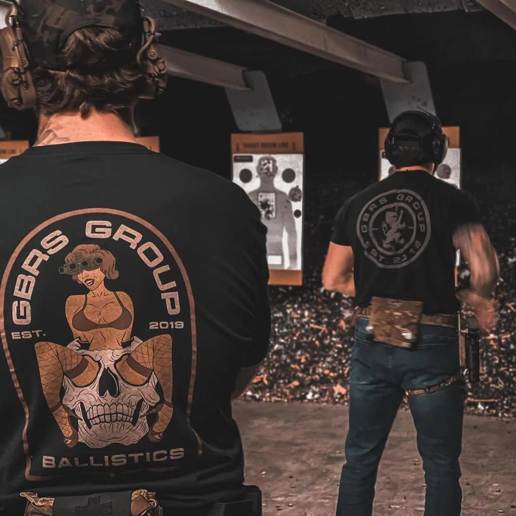 2025 NOVÉ GBRS Tactical Pánské tričko Americký klasický potisk Krátký rukáv Retro Kulatý výstřih Vojenský fanoušek Streetwear Módní top
