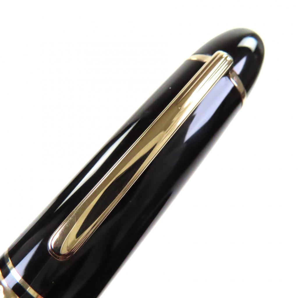 Very Good MONTBLANC fountain pen Meisterstück 149 white star Black gold 14K mens Used