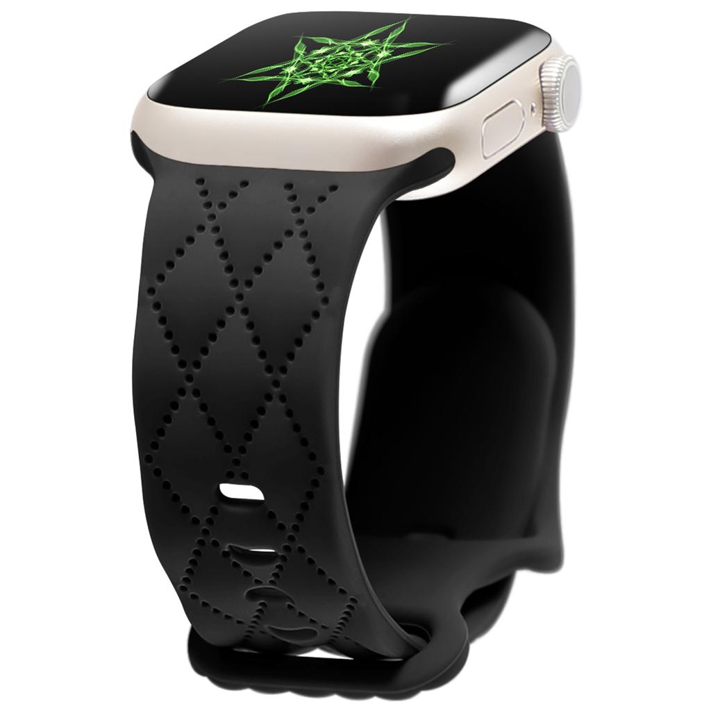 Straps For Apple Watch Band 44mm 42mm 45mm 41mm 49mm 40mm Engraved Silicone Bracelet Correa Iwatch Series 8 9 SE 7 6 5 4 3 Ultra