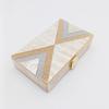 Shoulder Messenger Bag Fashion Acrylic Bag Women's Pearlescent Board Geometric Splicing Party Wedding Clutch Bag Light Luxury