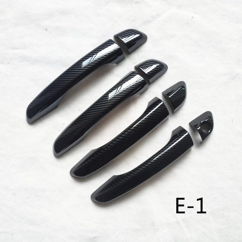 Door Handle Cover ABS Chrome for Hyundai Solaris 2 II Mk2 2017 2018   Car Accessories Imitation Carbon Fiber