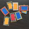 Song Dynasty Brocade Calligraphy Cardboard Pendant & Ripe Xuan Paper Bookmark - Chinese Fortune Car Ornament DIY Gift