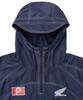 PHYPS MOTORCYCLE Ripstop Hooded Soccer Anorak Navy