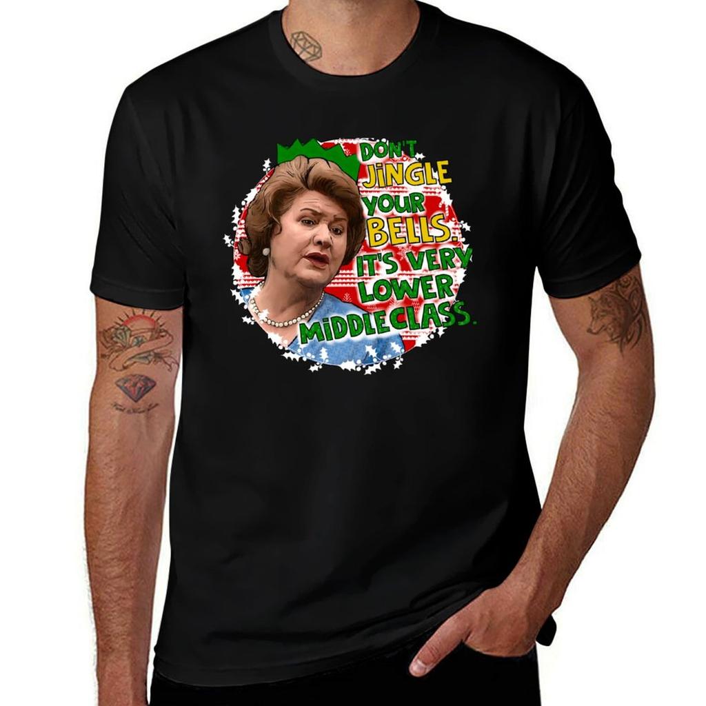 Hyacinthe Bucket Christmas Dont Jingle Your Bells Keeping Up Appearances Tshirt Vintage Style Printed Top
