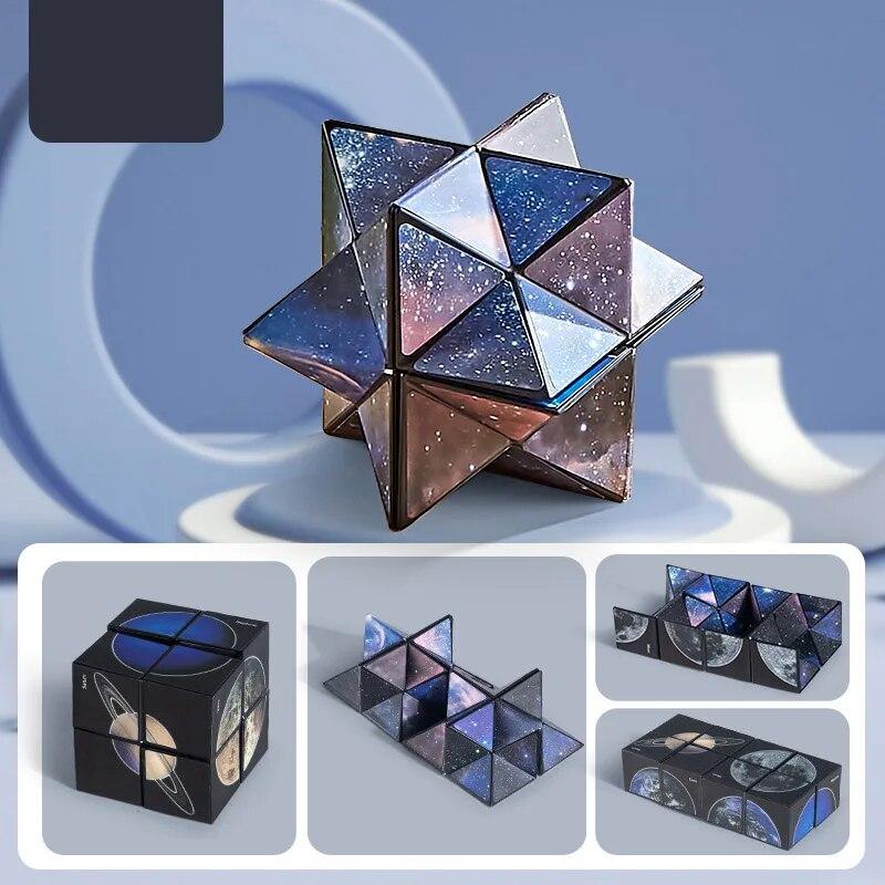 

3D геометрическая кубическая игрушка, двусторонняя магнитная магия, антистресс, ручная игра-головоломка, детские игрушки-непоседы