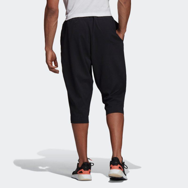 Adidas Knitted Sweatpants Men's Black Thin Tapered Pants DQ3107