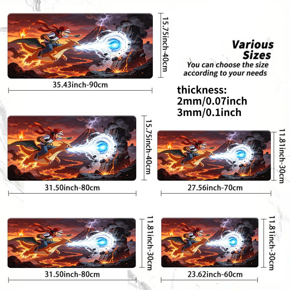 Necrozma NonSlip Washable Gaming Desk Mat 30x80x0.2cm