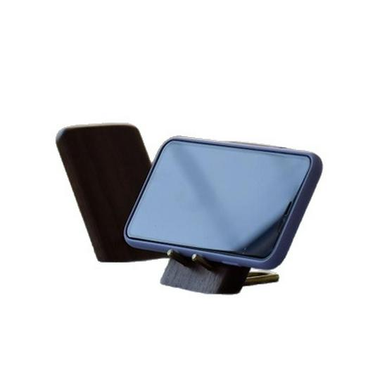 Cross Creative Solid Wood & Brass Mobile Phone and Tablet Holder