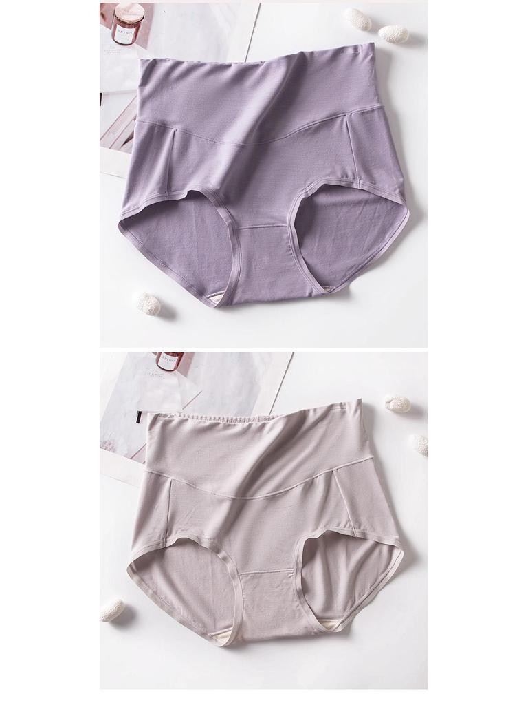 Damen High-Waist Seidenmodal Bauchweg-Slips - Atmungsaktives Hüfthebendes Design