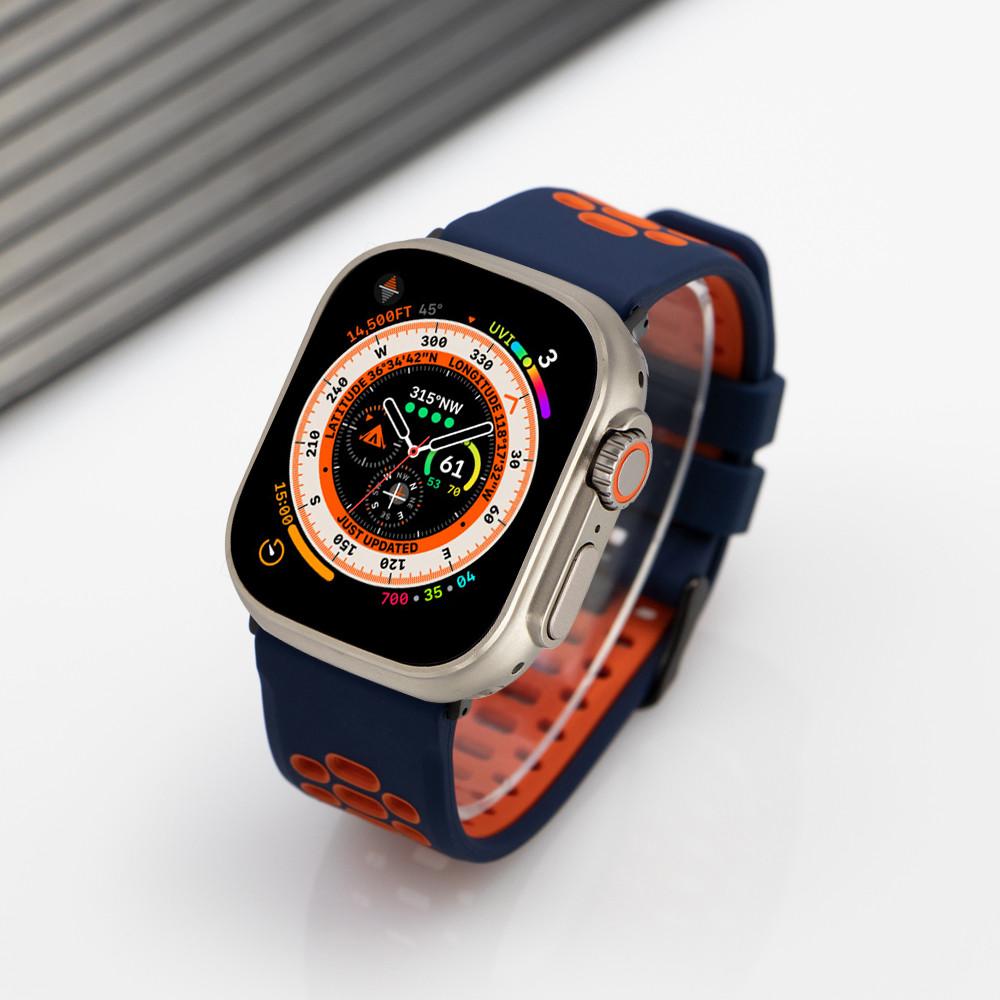 Sport Silicone Strap For Apple Watch Ultra 2 49mm Bracelet Wristband For Apple Watch Series 10 9 8 7 SE 6 46mm 45mm 44mm 42mm