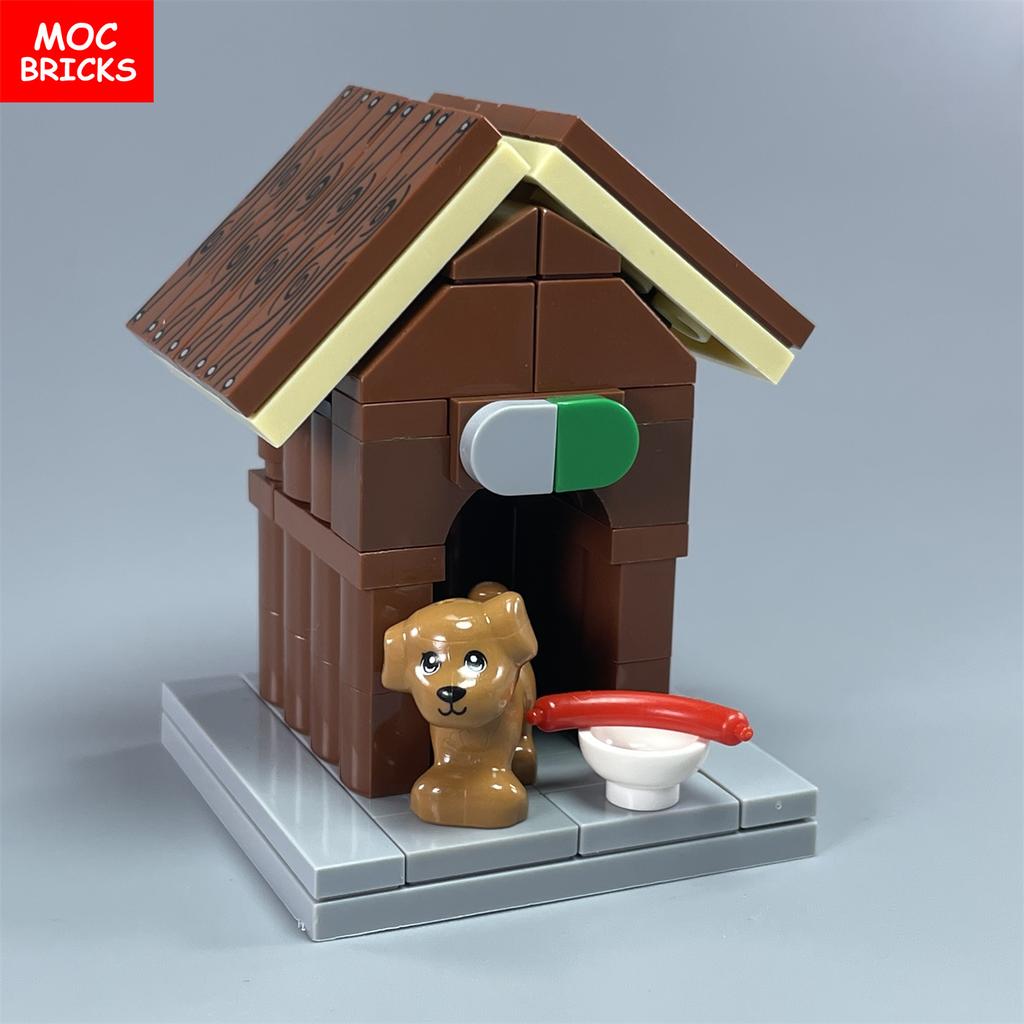 MOC Cihličky Vesnice Farma Zeleninové Pole Sad Scéna Zvířata Rostliny Kvočinec Model Figurky Stavebnice Hračky Dárky
