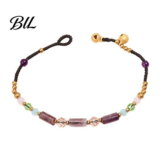 Lightweight Vacation Wrist Jewelry Bohemian Bracelet for Women, Handmade Bamboo Joint Beaded Flexible Woven Rope Stackable Bracelet, Ethnic Style Boho