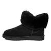Cinched Fur Mini Snow Boots Black Women's 1106909-BLK