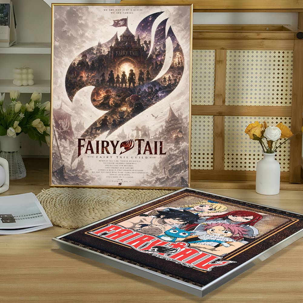 1pc Anime Fairy Tail Poster Sticker Print Waterproof Wall Art For Living Room Bedroom Home Decor