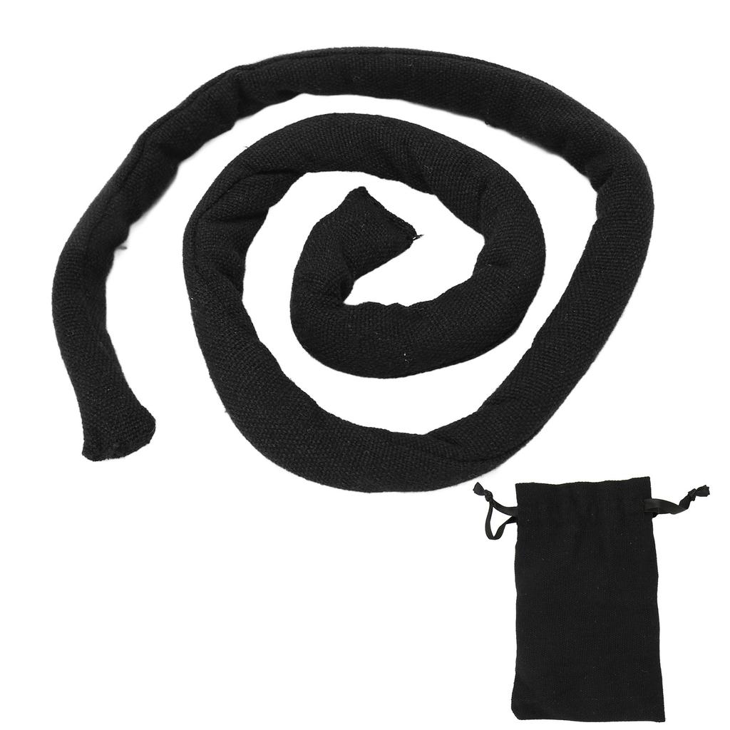 Spiral Lock Hair Ties Bendable Long Dreadlock Ponytail Holder for Thick Curly Hair Pure Black