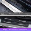 For Skoda Octavia KAMIQ KODIAQ SUPERB RAPID KAROQ FABIA YETI Car Door Sill Scuff Plate Decor Carbon Fiber Stickers