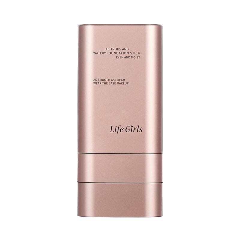 Life Girls Radiant Water-Feel Double-Ended Foundation Stick with Brush - Korean-Style Dewy Finish