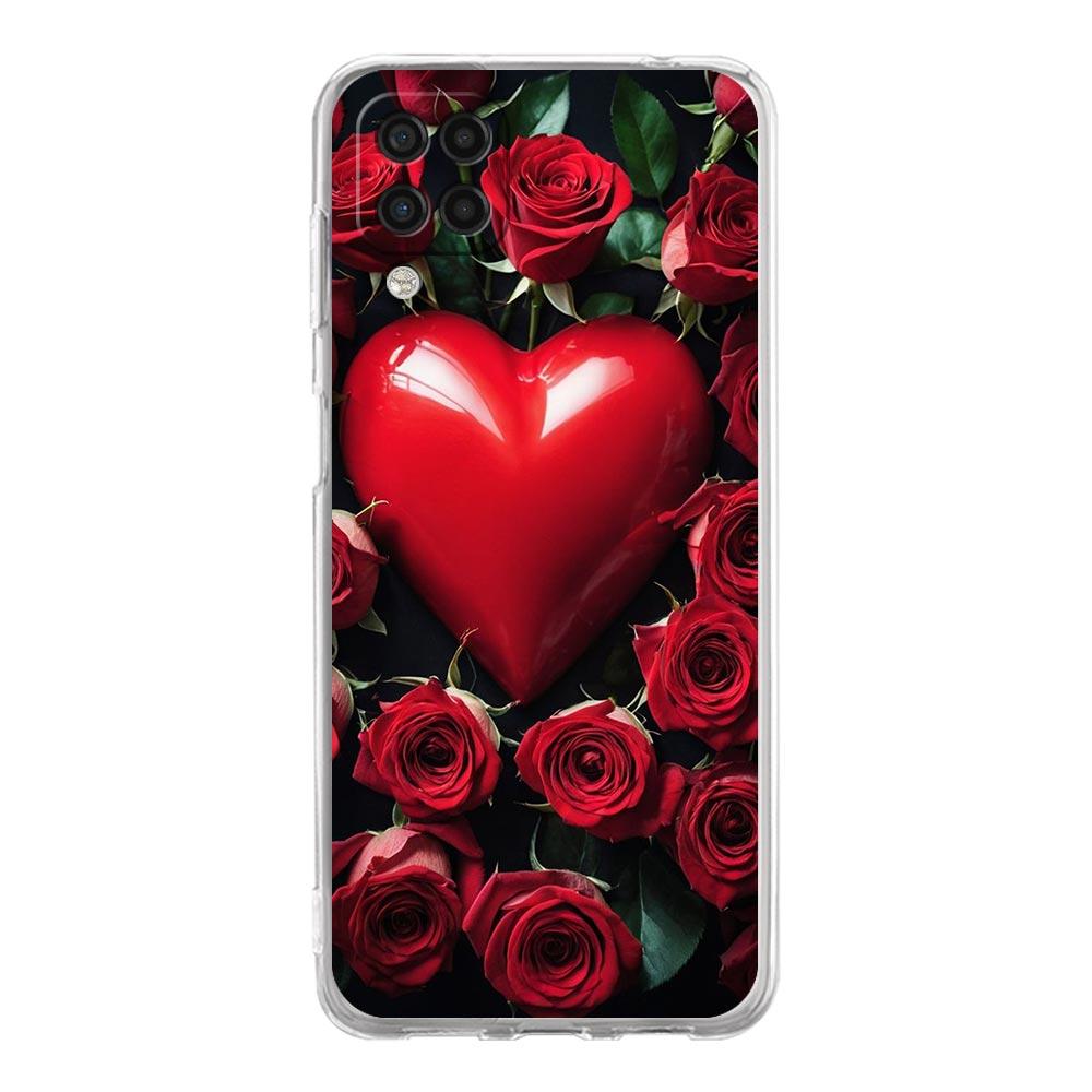 Beautiful Red Rose Flowers Phone Case For Samsung A13 A33 A73 A53 A23 A51 A71 A21S A12 A31 A41 A05s A03S A15 A25 A32 5G Cover