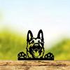 Cute Dog Steel Silhouette Garden Art – Ideal for Birthdays & Housewarming Gifts, Stylish Wall Art Decoration for Garden