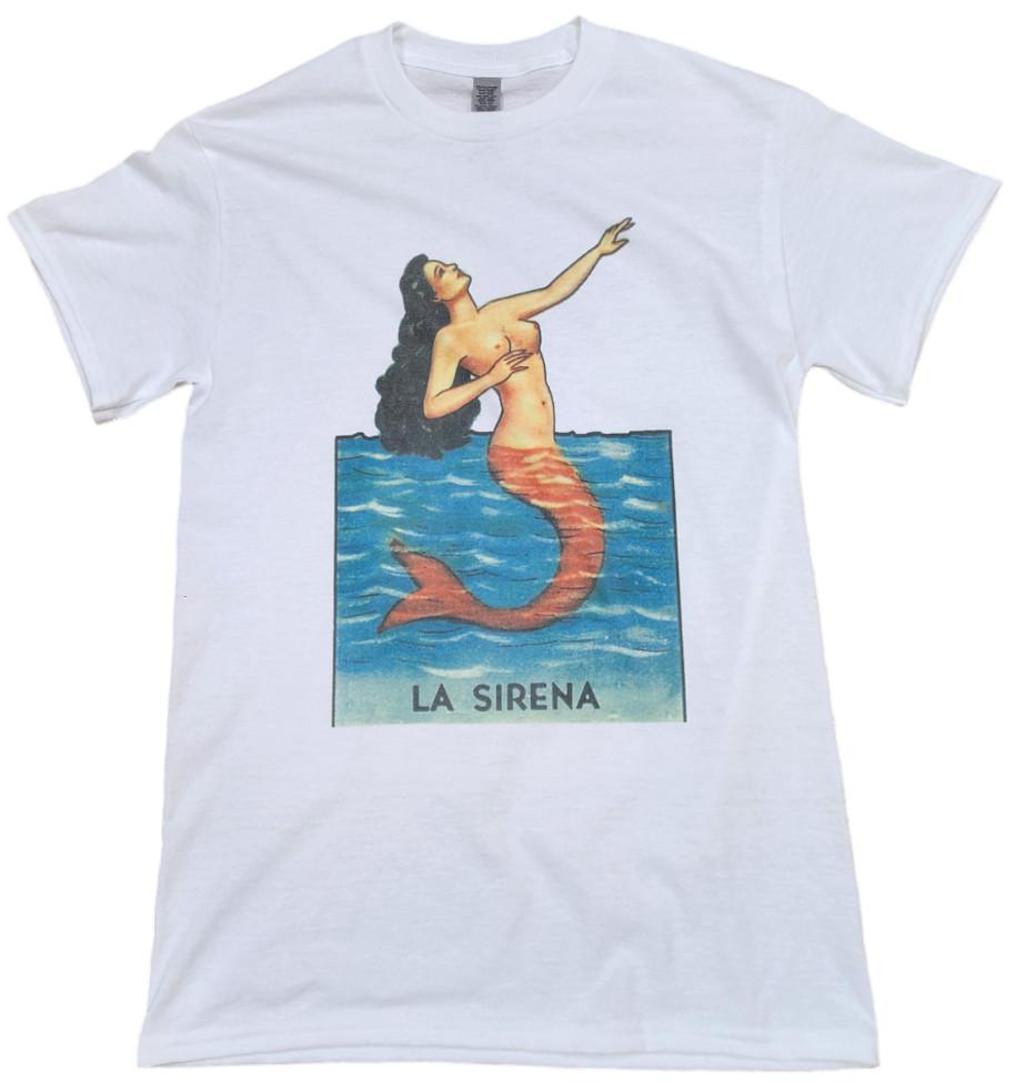 

LA SIRENA MERMAID LOTERIA LOTTERY NUMBER 6 MEXICAN MEXICO CHICANO TSHIRT Unisex T-Shirt XXL
