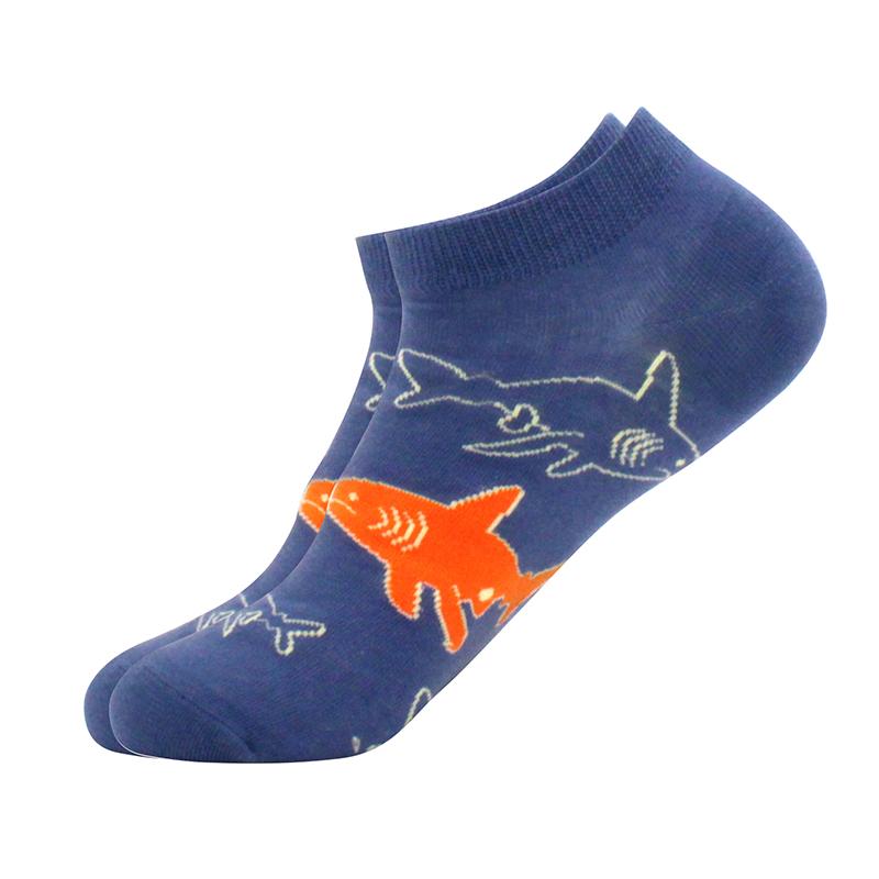 springtime Fashion Colorful Cotton Mens Socks Harajuku Stripe Art oil painting Animal Print Funny Happy Ankle Socks